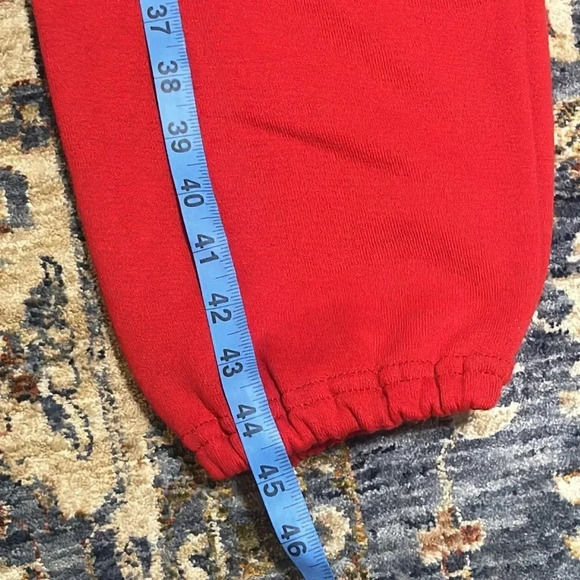 2pc Vintage Jerzees Walt Disney Red Mickey Mouse Jogging Sweater Pant Set LG - Picture 15 of 16